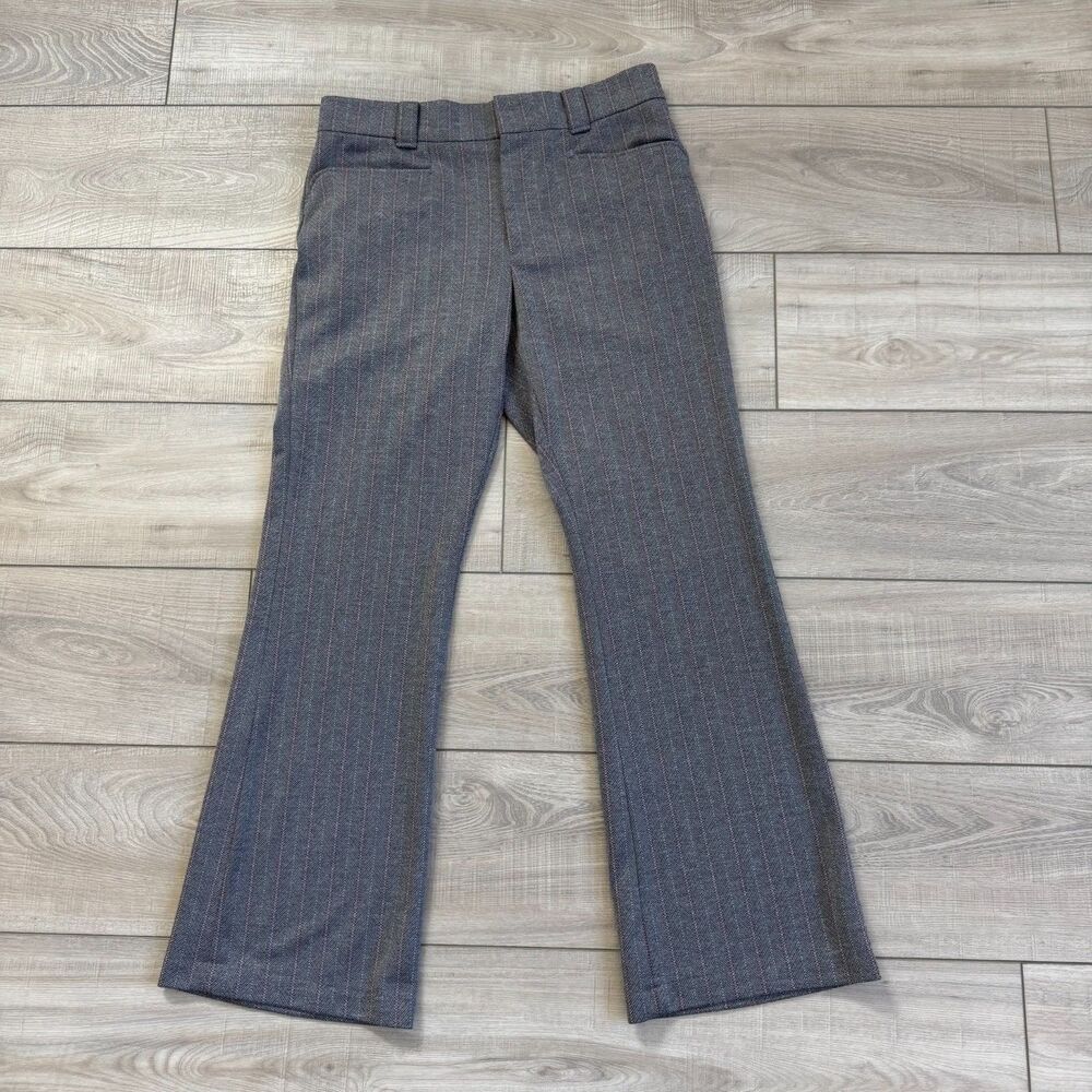 Vtg. Levi's Panatela Women's sz 30 Gray Pinstriped Dress Pants 70s Straight Leg